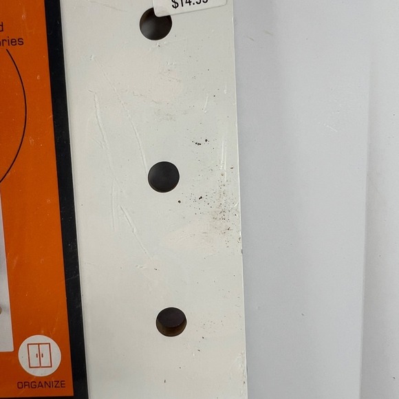 11" x 14" Equip Your Space White Pegboard With 10 Removable Gold Pegs Organize - Picture 15 of 16